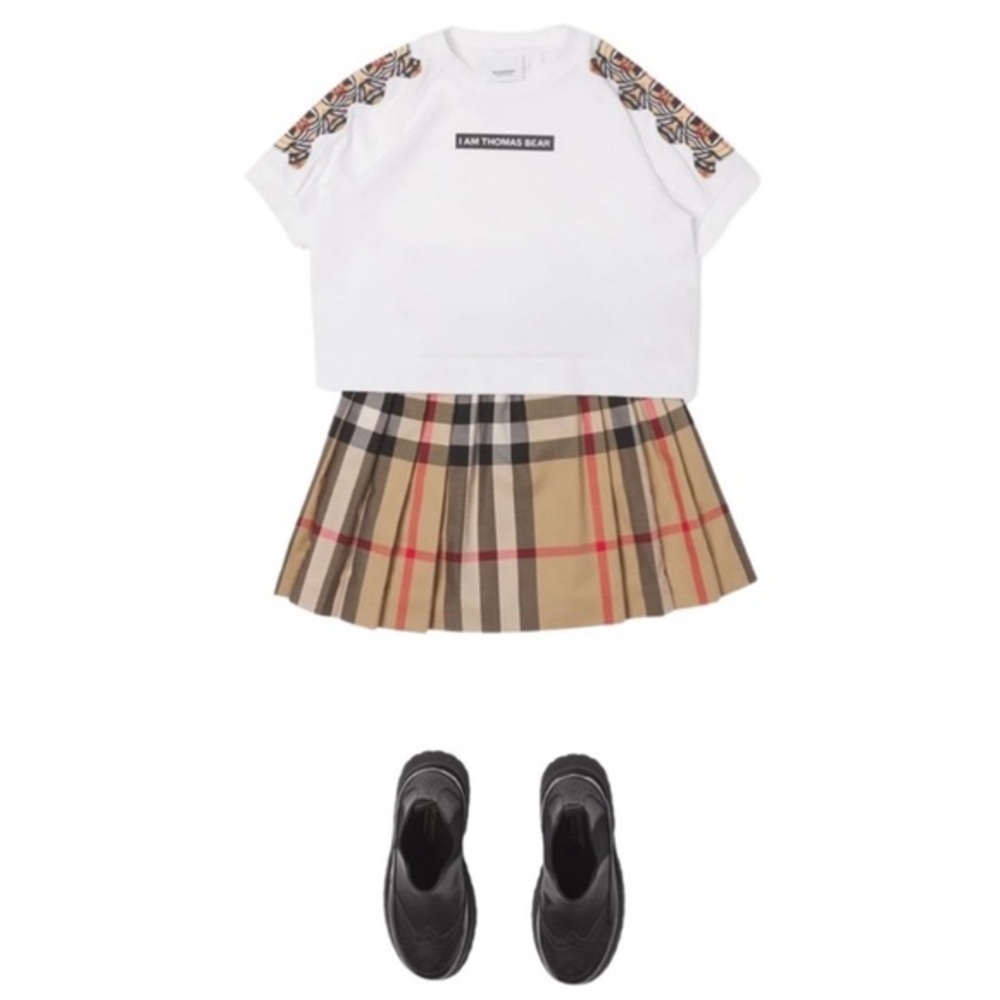 BURBERRY TODDLER GIRL HILDE VINTAGE CHECK PLEATED SKIRT